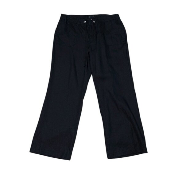*INC International Concepts Linen Pant Womens 16W Black Summer Coastal Resort - Picture 3 of 6
